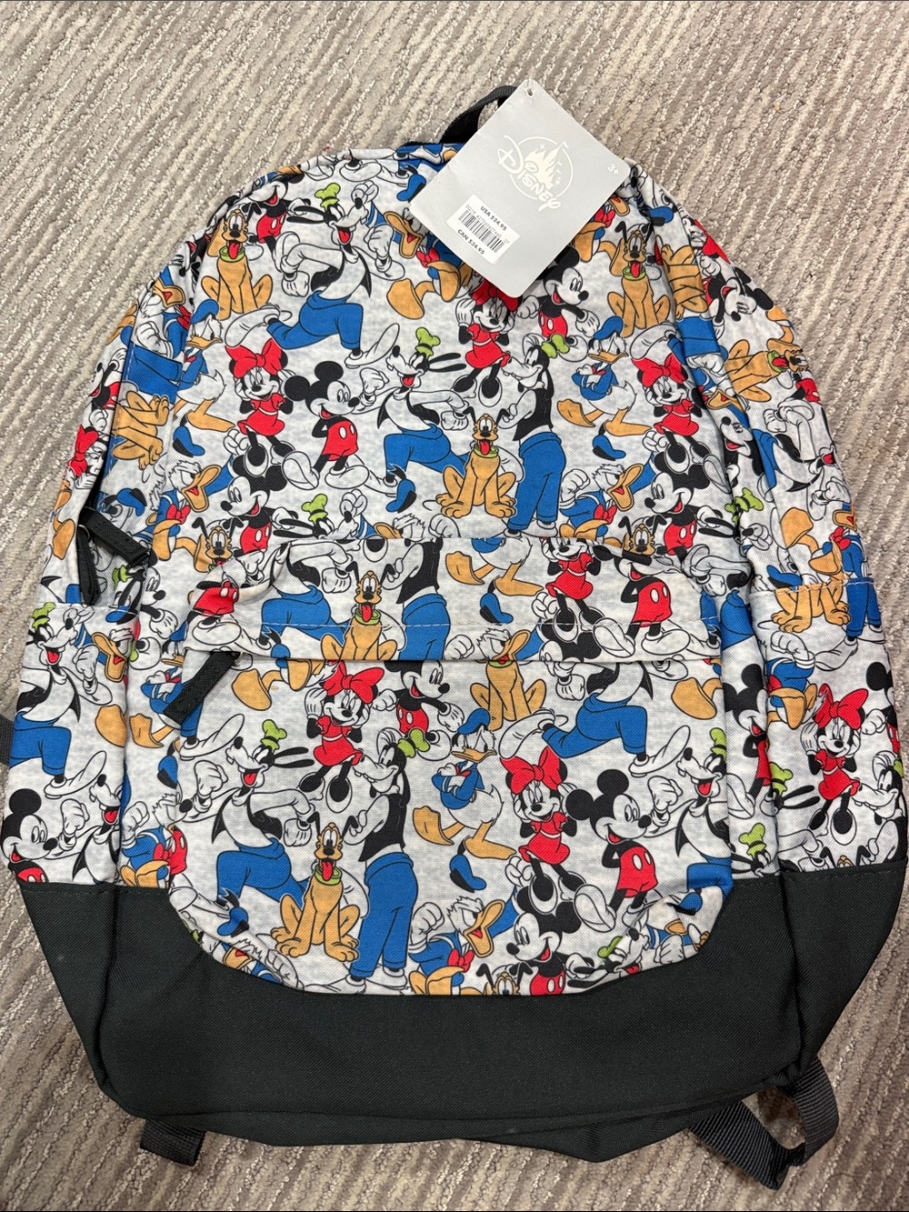 Disney Mickey & Friends Patterned Backpack - Gray Multi